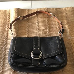 black Coach bad with brown strap